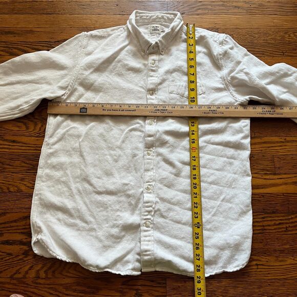 Flint and Tinder Men's XXL White Hemp Blend Button Up Long Sleeve Shirt - Picture 3 of 8